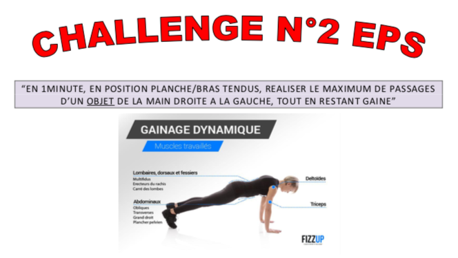 Résultats du challenge n°2 EPS et nouveau challenge pour cette semaine !